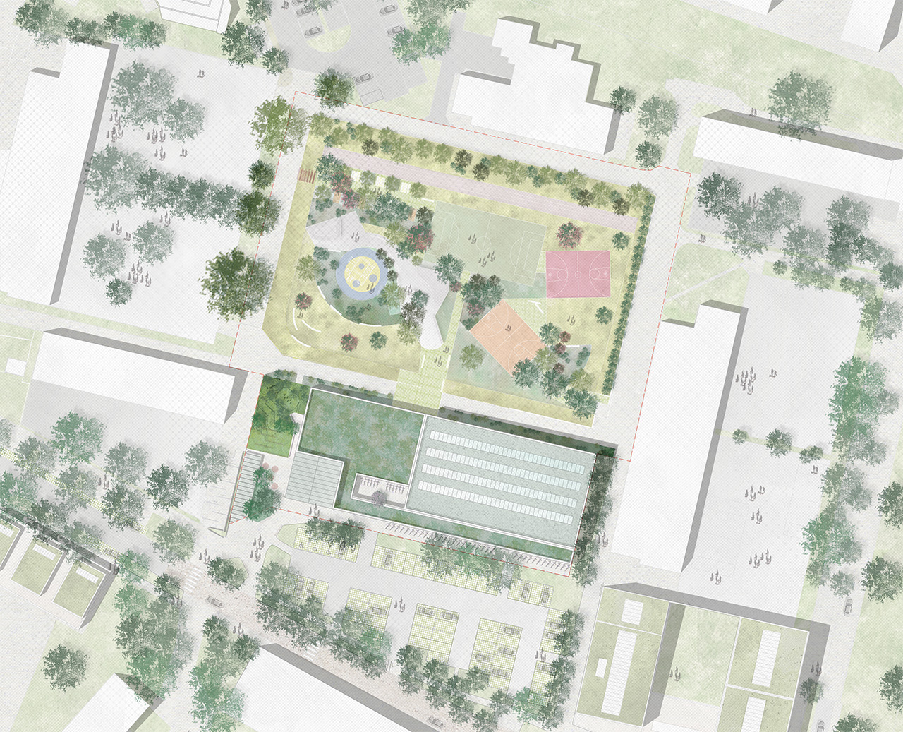 Longjumeau-Gymnase-PlanMasse